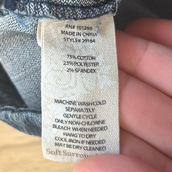 Soft Surroundings Pull On Jeans Size Medium Blue Straight Leg - Picture 4 of 9